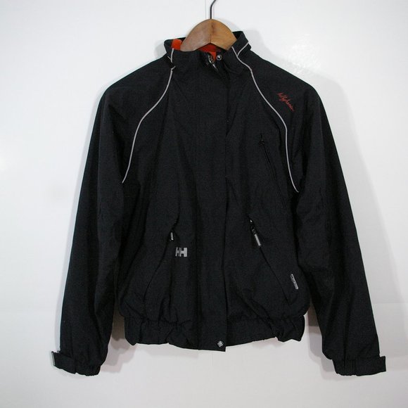 Helly Hansen HH Womens Winter Jacket Sz M Black Reflective HellyTech Full Zip - Picture 1 of 11